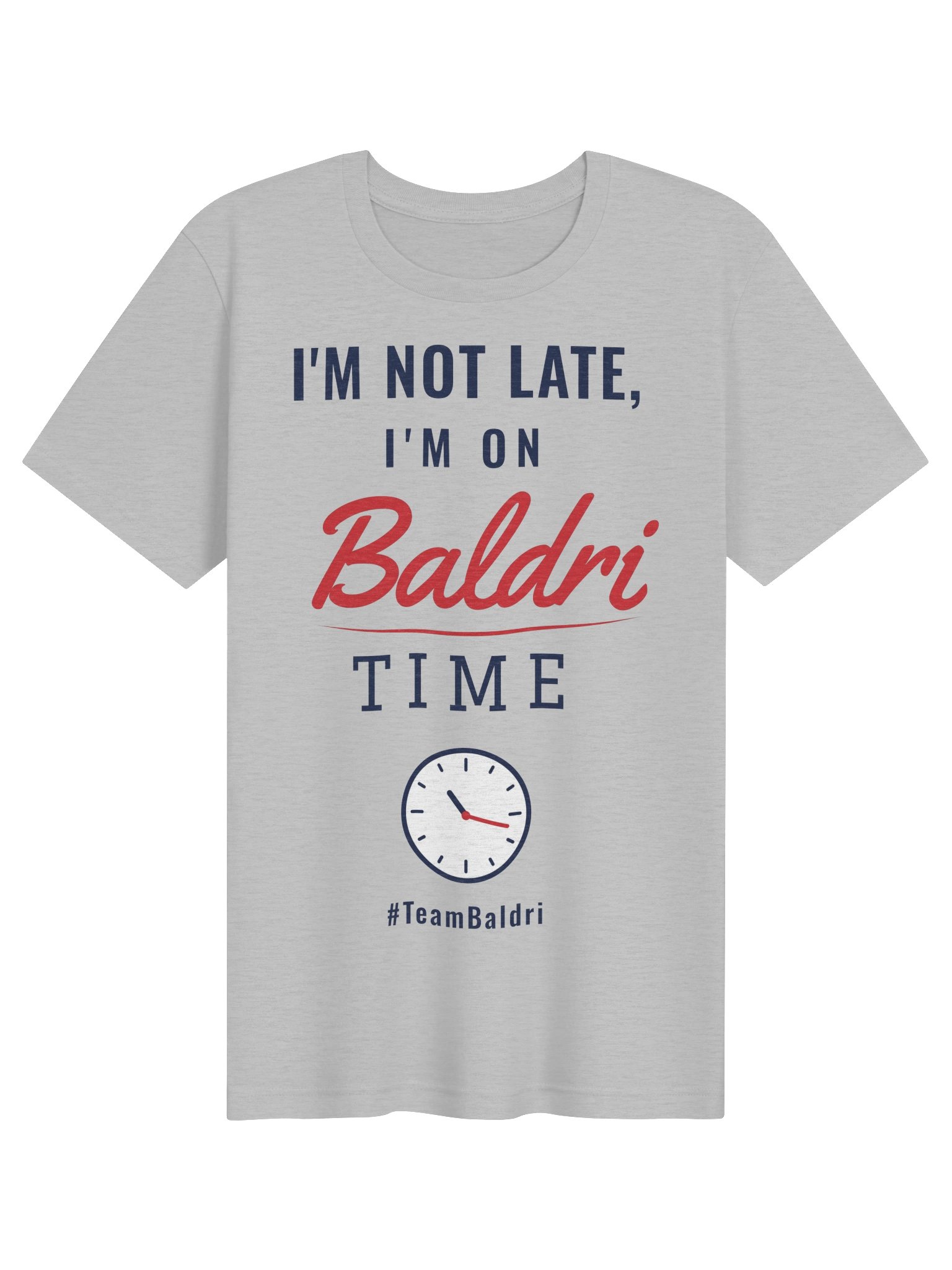I'm Not Late, I'm On Baldri Time Tee - White/Cream/Gray product image (1)