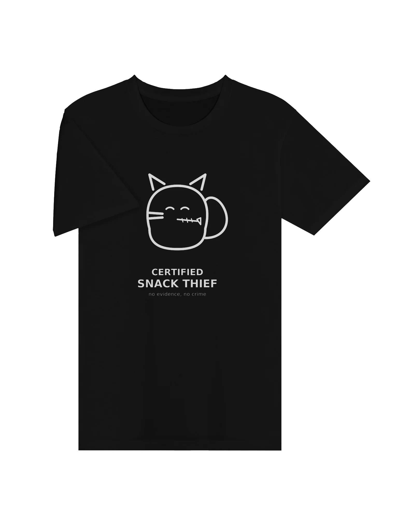 Certified Snack Thief – No Evidence, No Crime – Funny Cat T-Shirt product image (15)