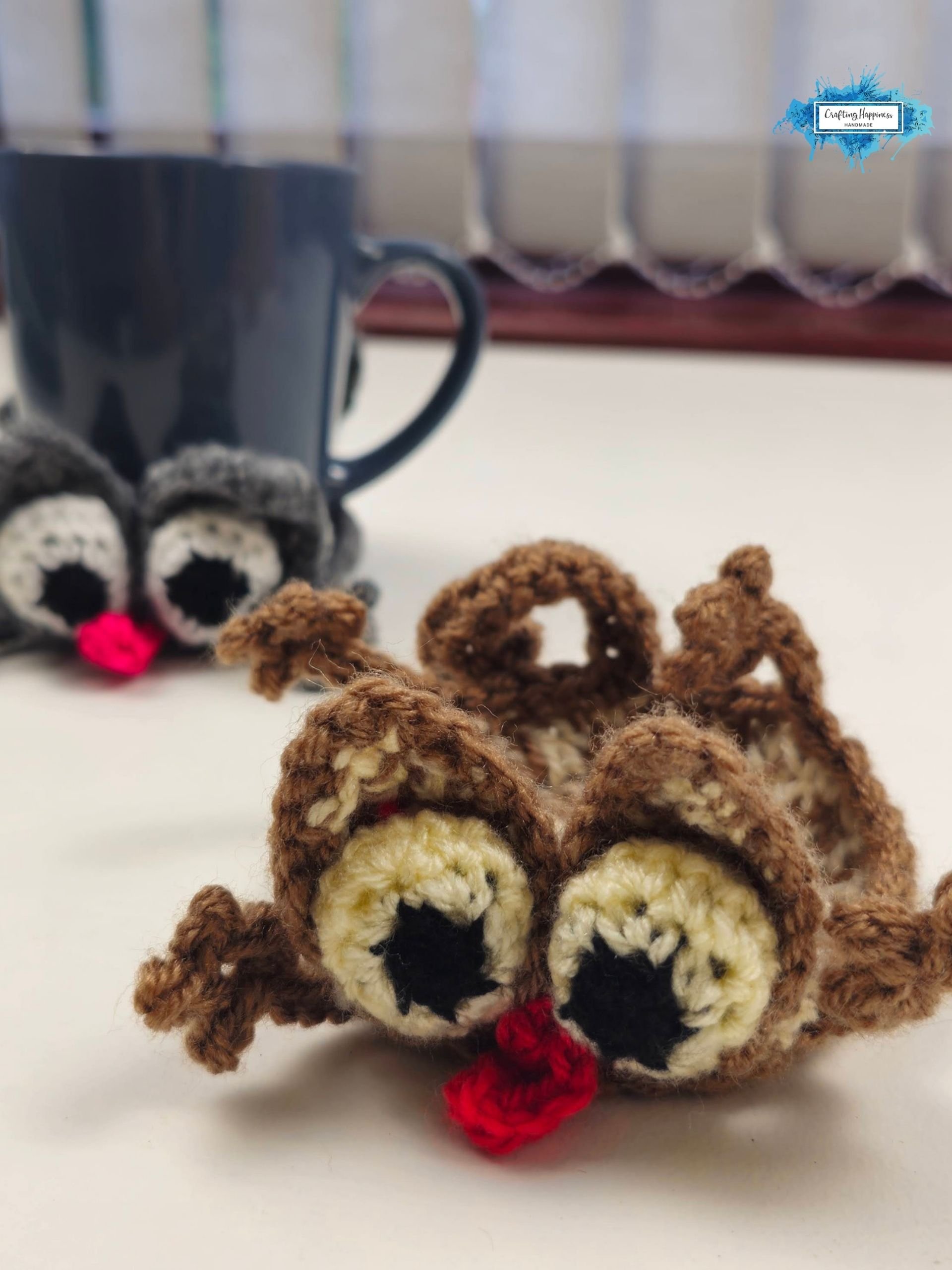 CROCHET PATTERN & VIDEO | Splat Cat Coaster | Funny Animal Mug Rug | Cute Feline Cup Mat | Funny Gift pdf product image (8)