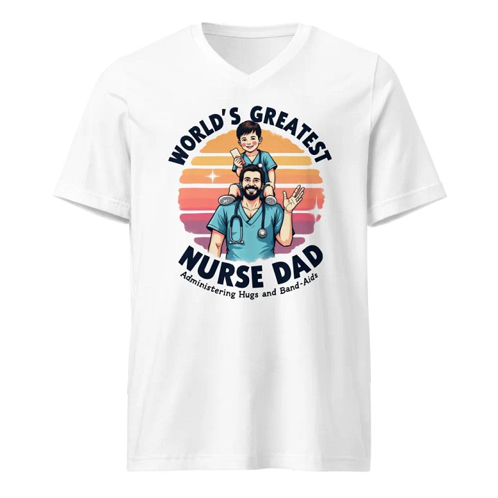 World's Greatest Nurse Dad V-Neck Tee product image (1)