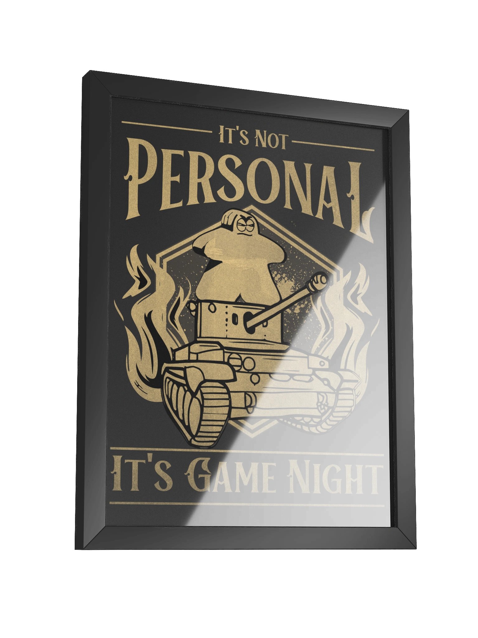 Meeple Soldier Game Night Board Game Room Poster - FRAMED product image (12)