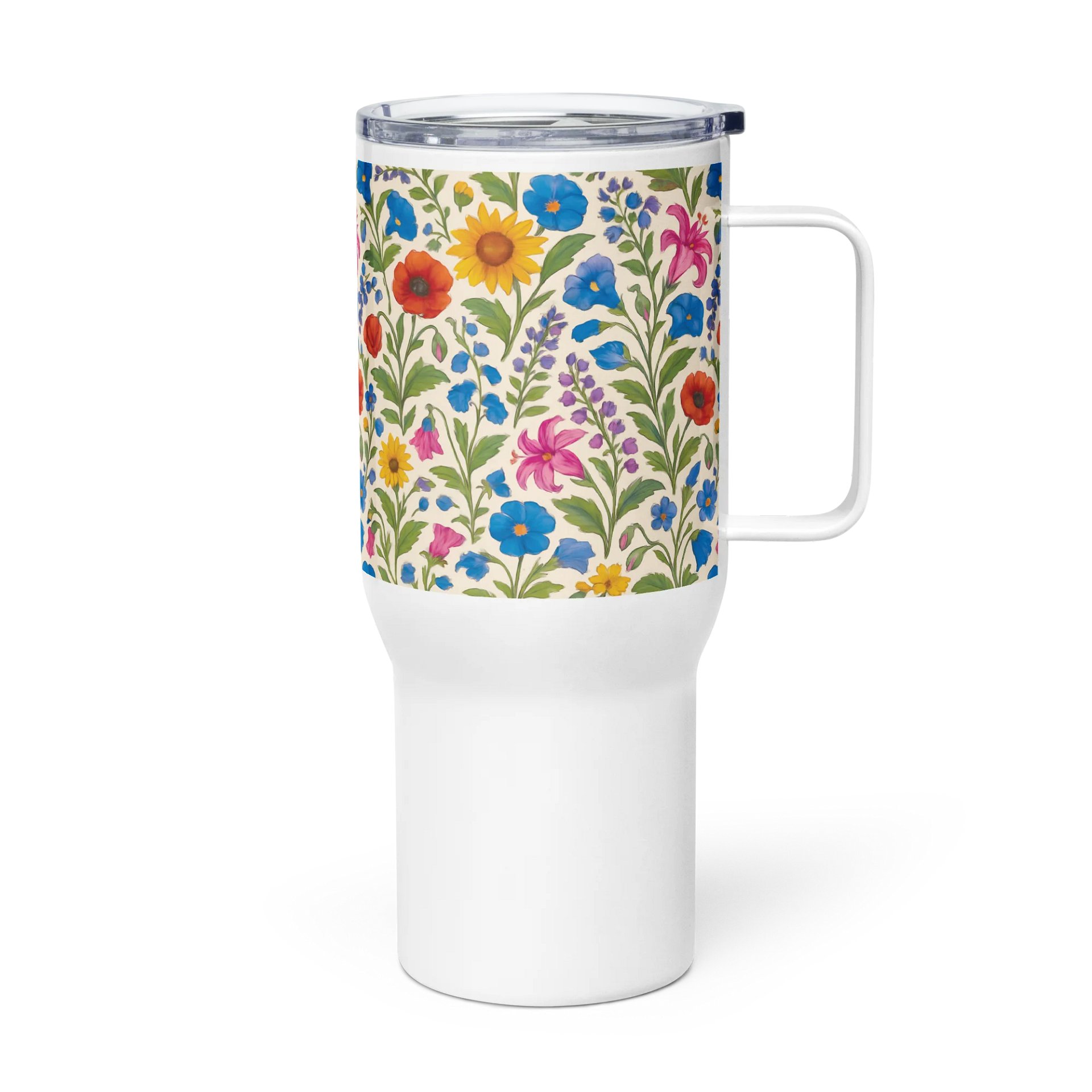 Medieval Floral Stainless Steel Travel Tumbler with Handle product image (3)