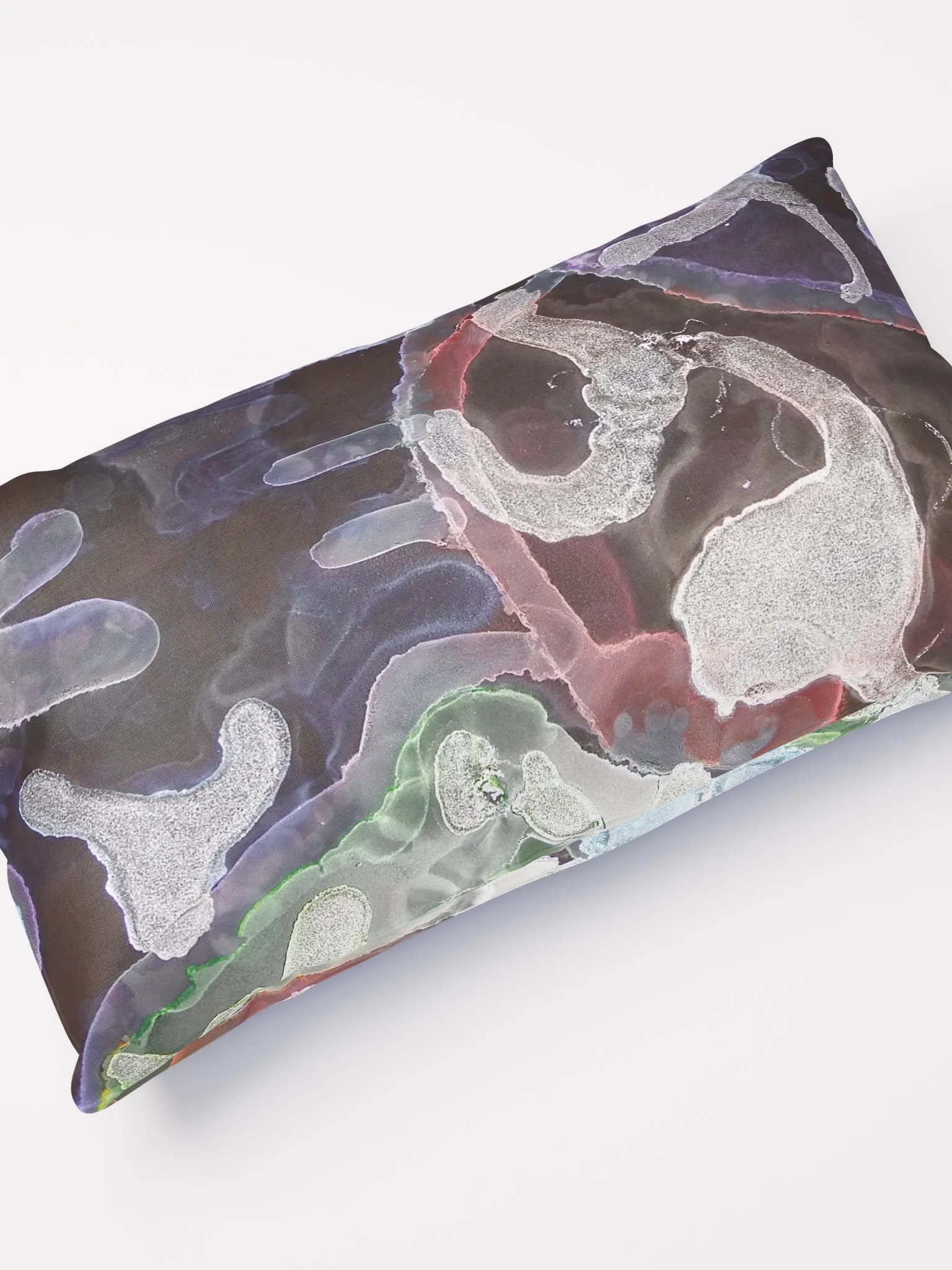 Sugar Skulls Dia de Lost Muertos Ink ARt Dreamy Cloudscape Pillow product image (4)