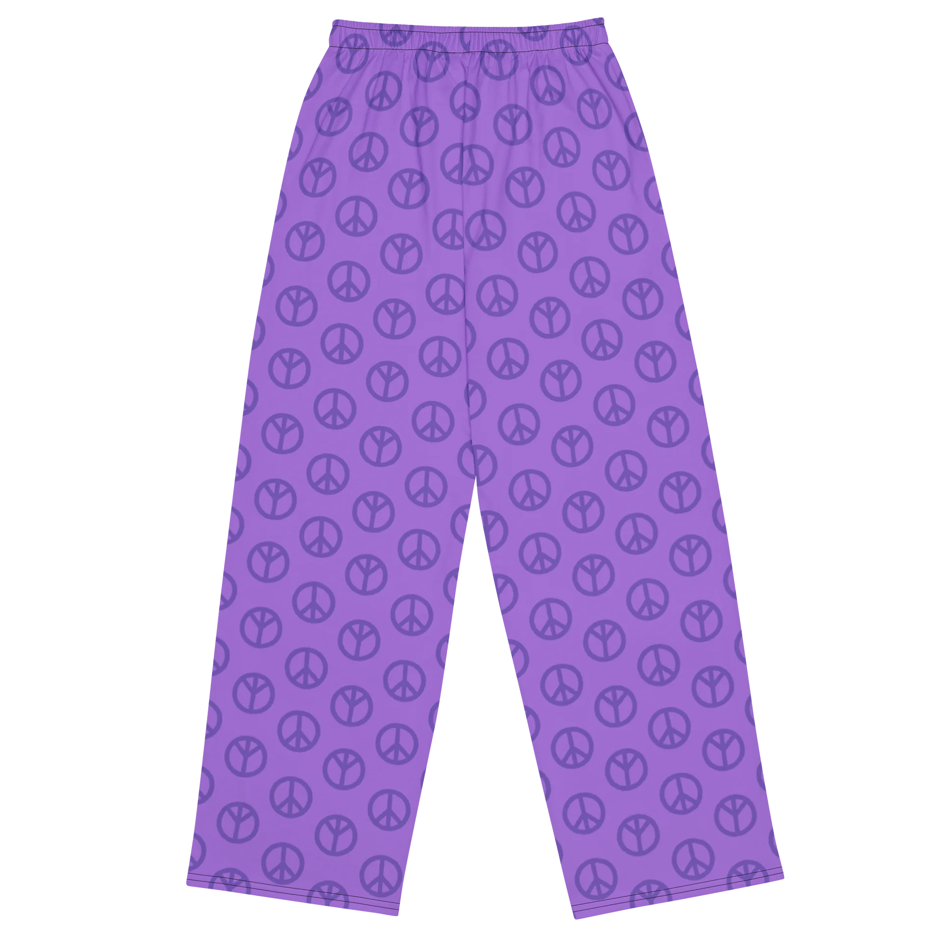 Stylish Wide-Leg Pants in Purple Peace Pattern product image (2)