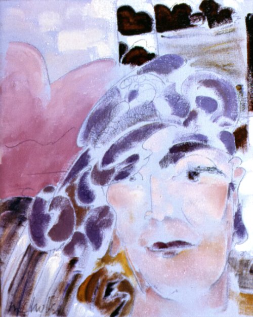 Head of a Woman (1984) on canvas (11" x 14") product image (1)