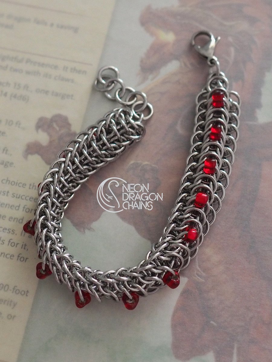 Infernal Dragonback Bracelet / Cherry OOAK product image (1)