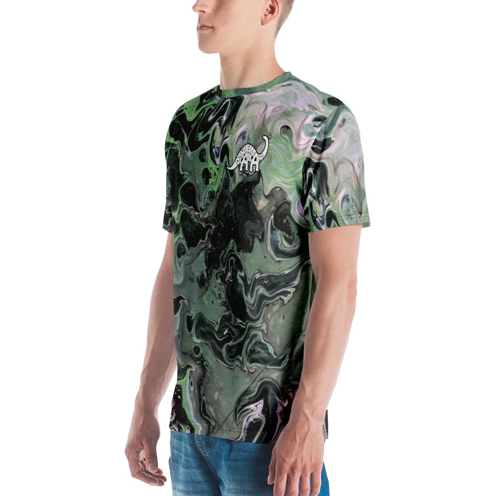 Metallic Green Fluid Acrylic T-Shirt product image (6)