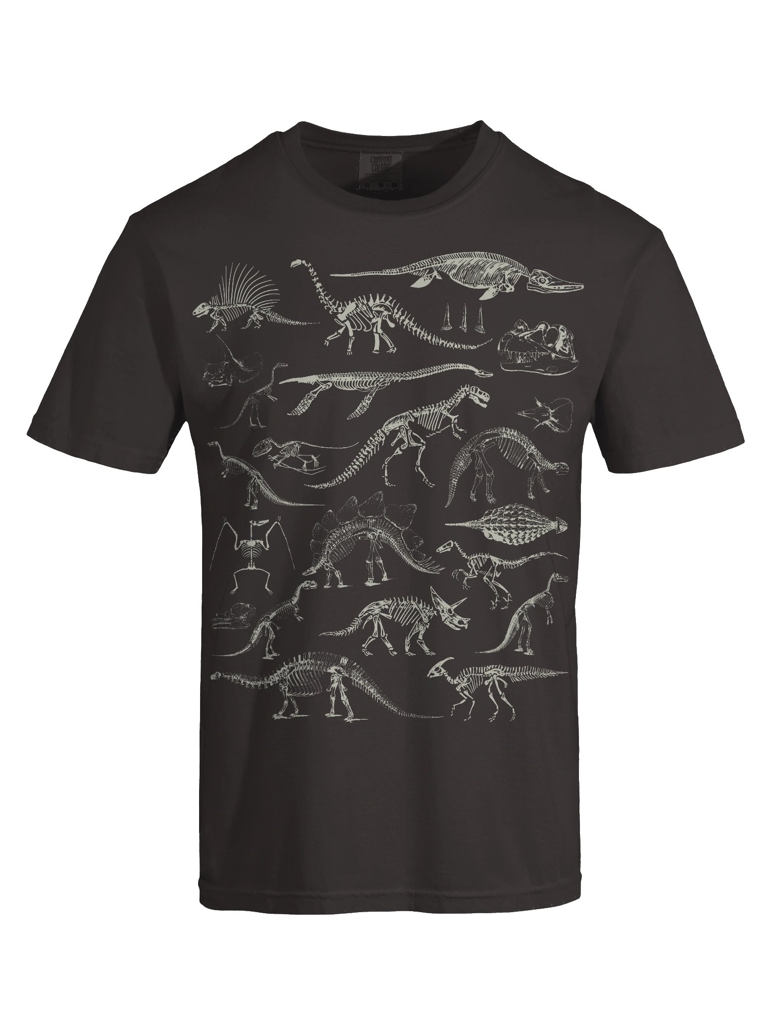 Dark Academia Dinosaur Skeleton Shirt – Vintage Fossil Bones Off-White Graphic Tee product image (26)