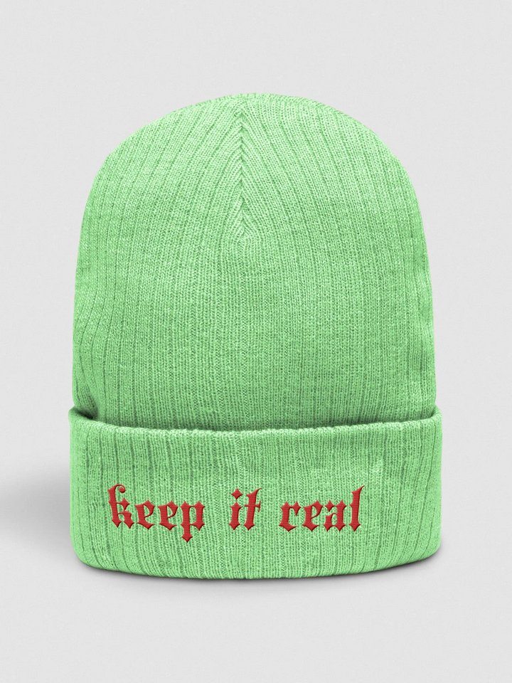 Realistic Red Gothic Knit Beanie product image (1)