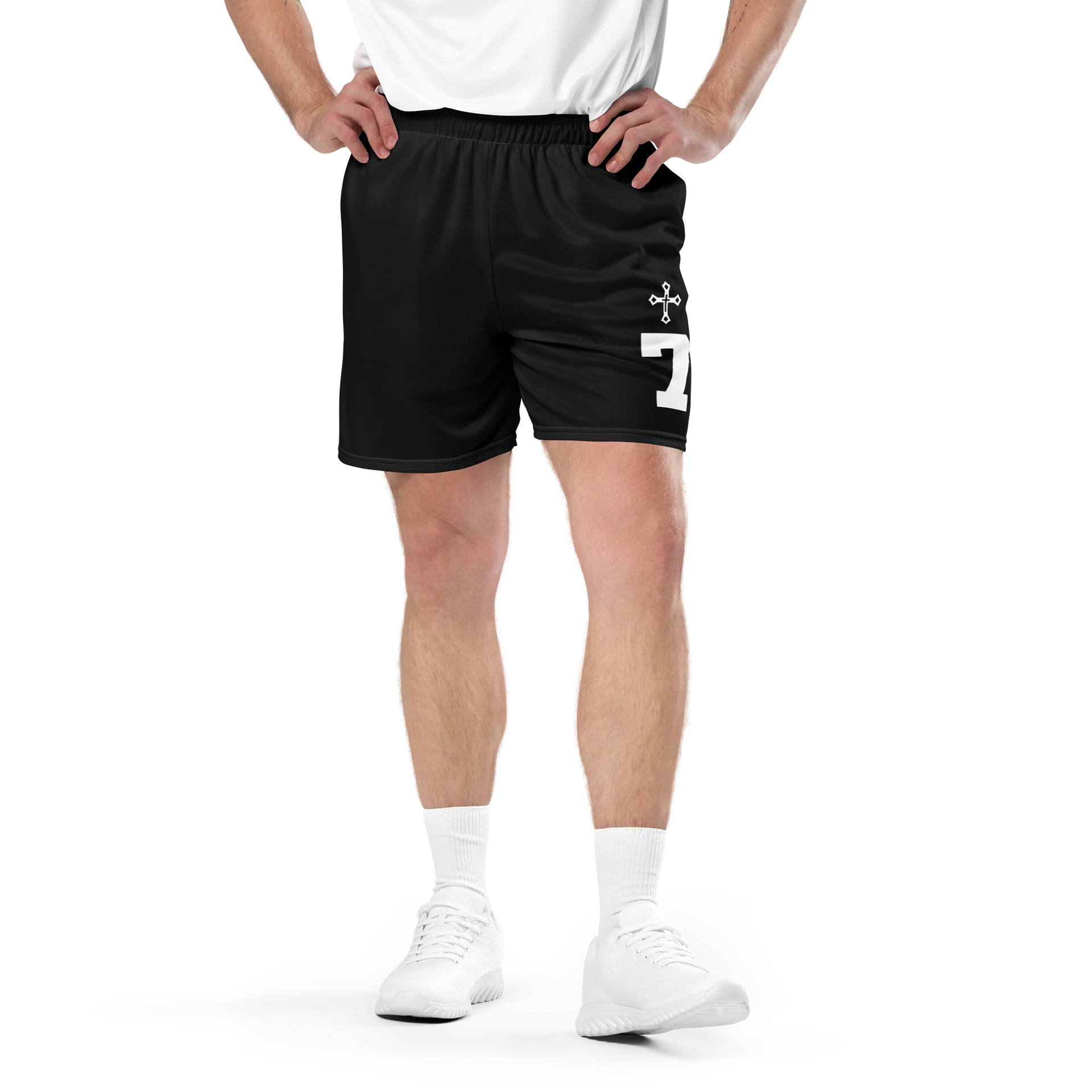 LIFE GOES ON Black Basketball Shorts (Unisex) product image (4)