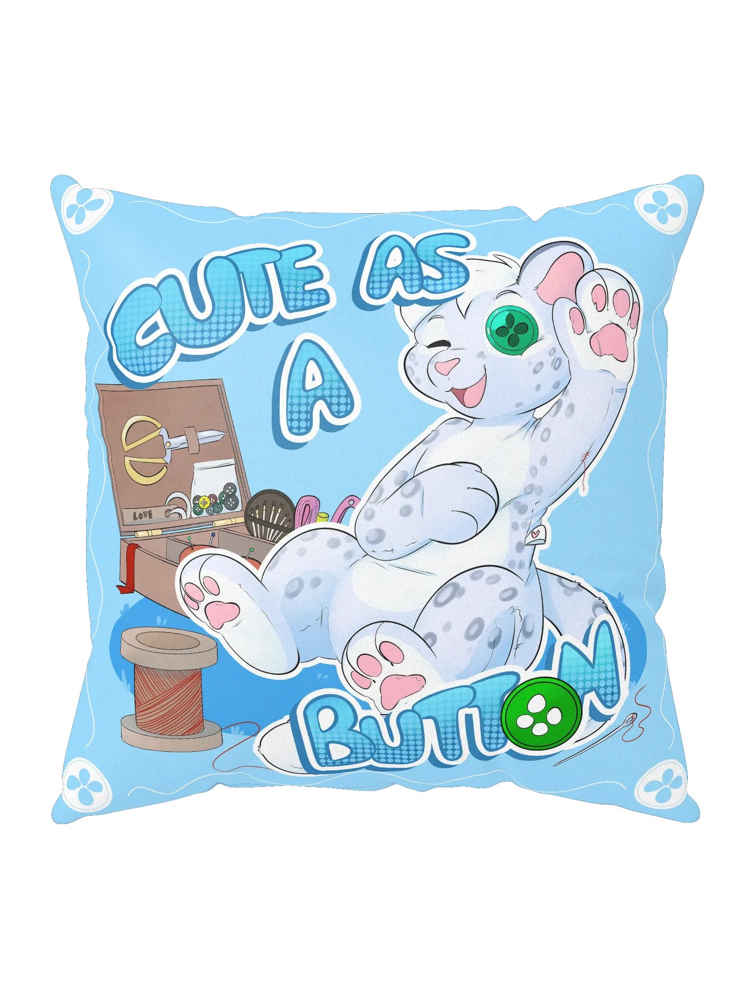 Cute As A Button Throw Pillow product image (5)