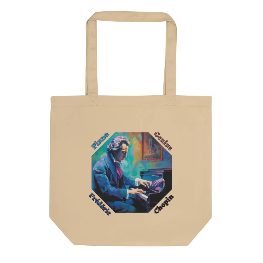 Frédéric Chopin [Playing Piano] - Piano Genius | Tote Bag product image (1)