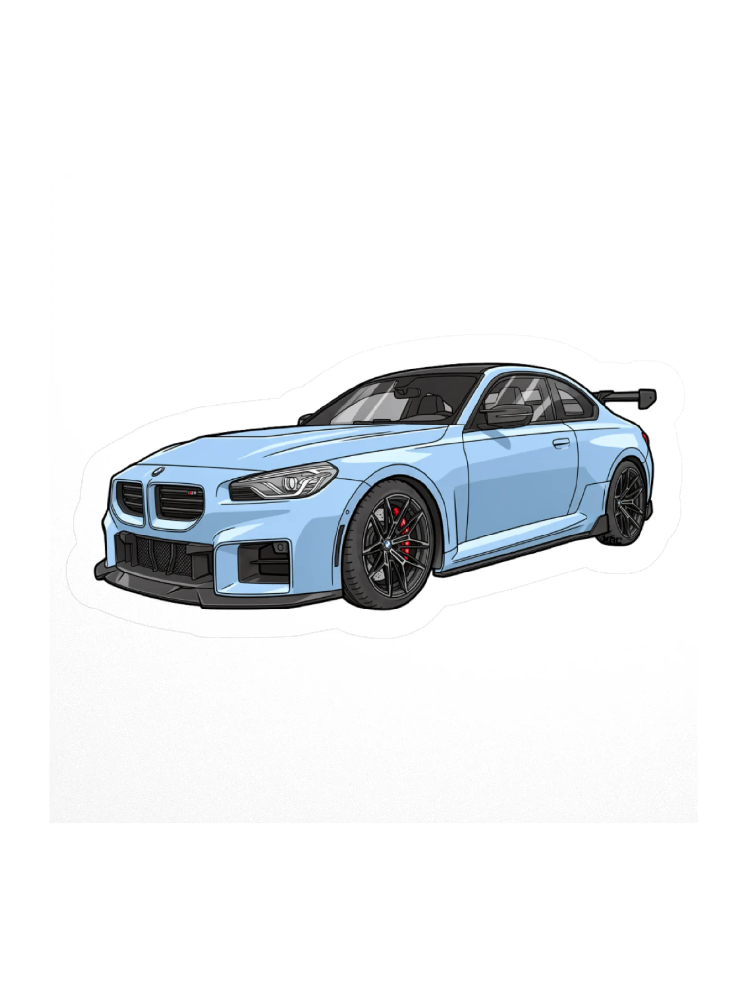 Zandvoort Blue BMW M2 Sticker (Retro, Sketch, Silhouette) product image (2)