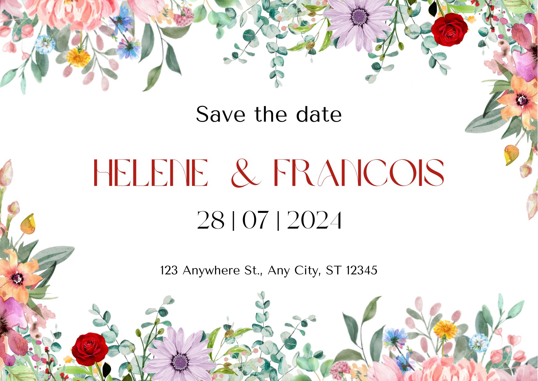 Pretty Wedding Save the Date Card product image (1)