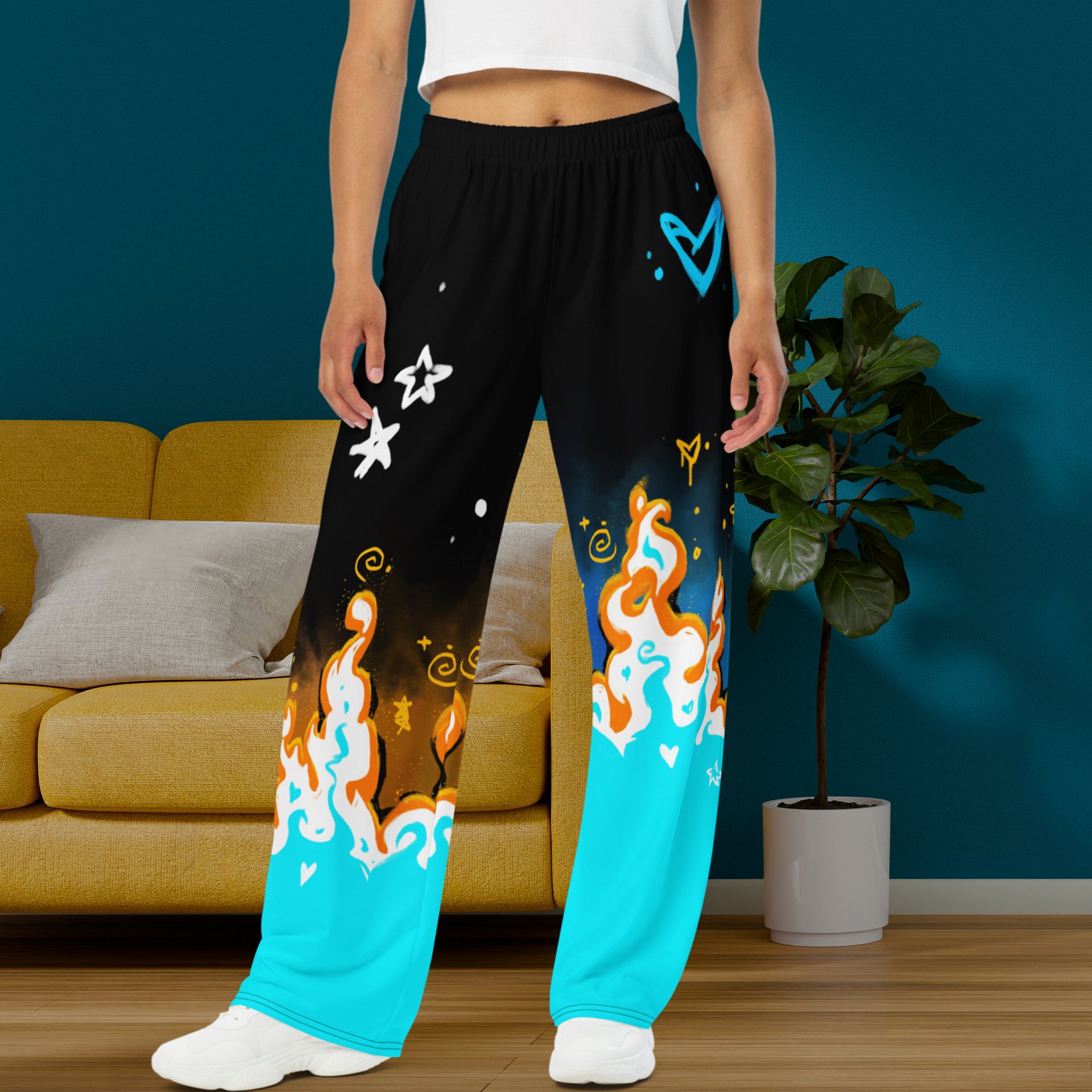 RISE Collection: Subtle Aroace Pride Phoenix Wide Leg Pants product image (1)