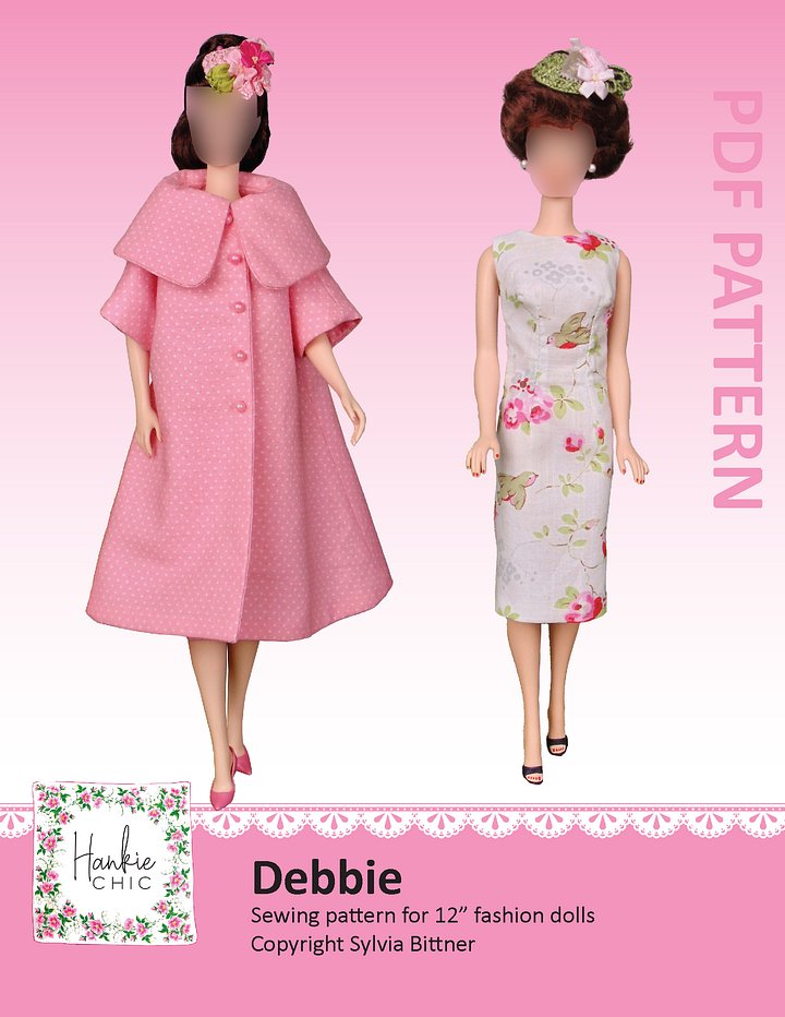 Debbie sewing pattern for 12" fashion dolls product image (1)