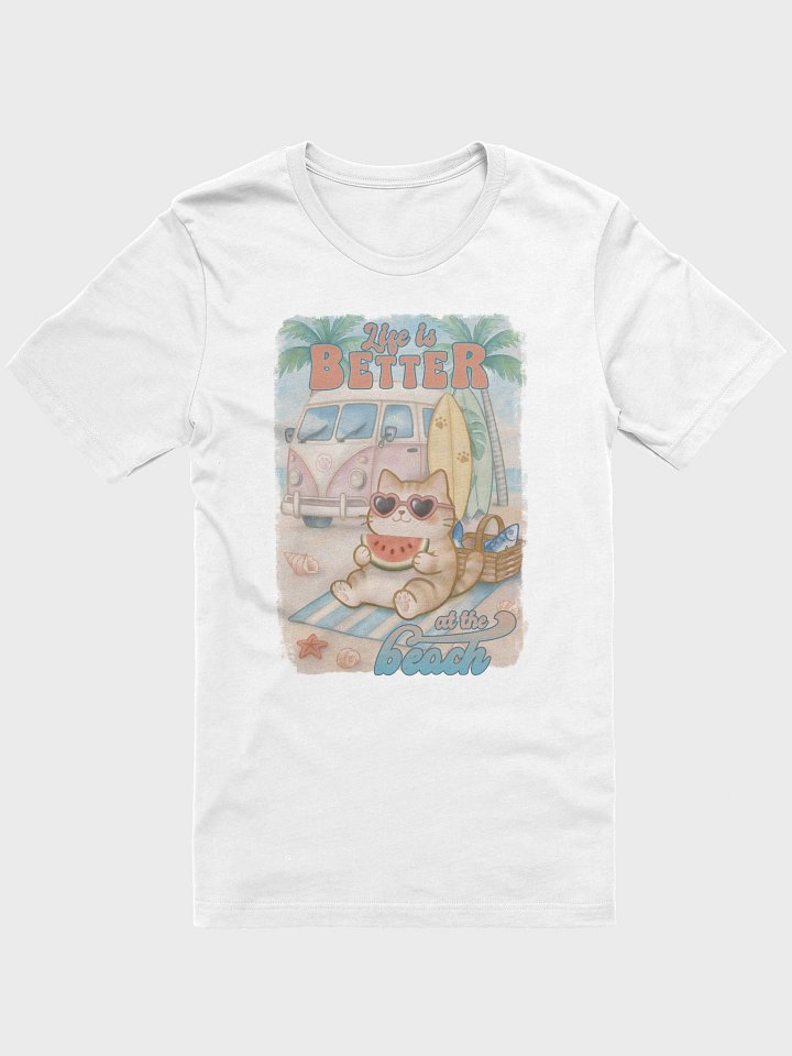 Summer Surf Cat -Unisex Tee Lightweight product image (13)