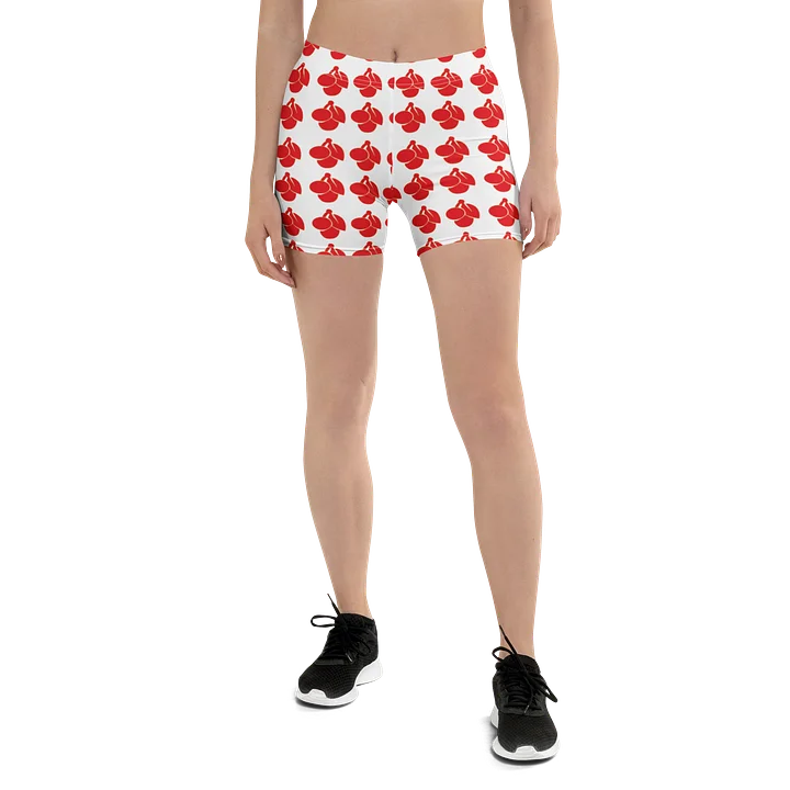 cherry logo all over print ladies shorts product image (1)