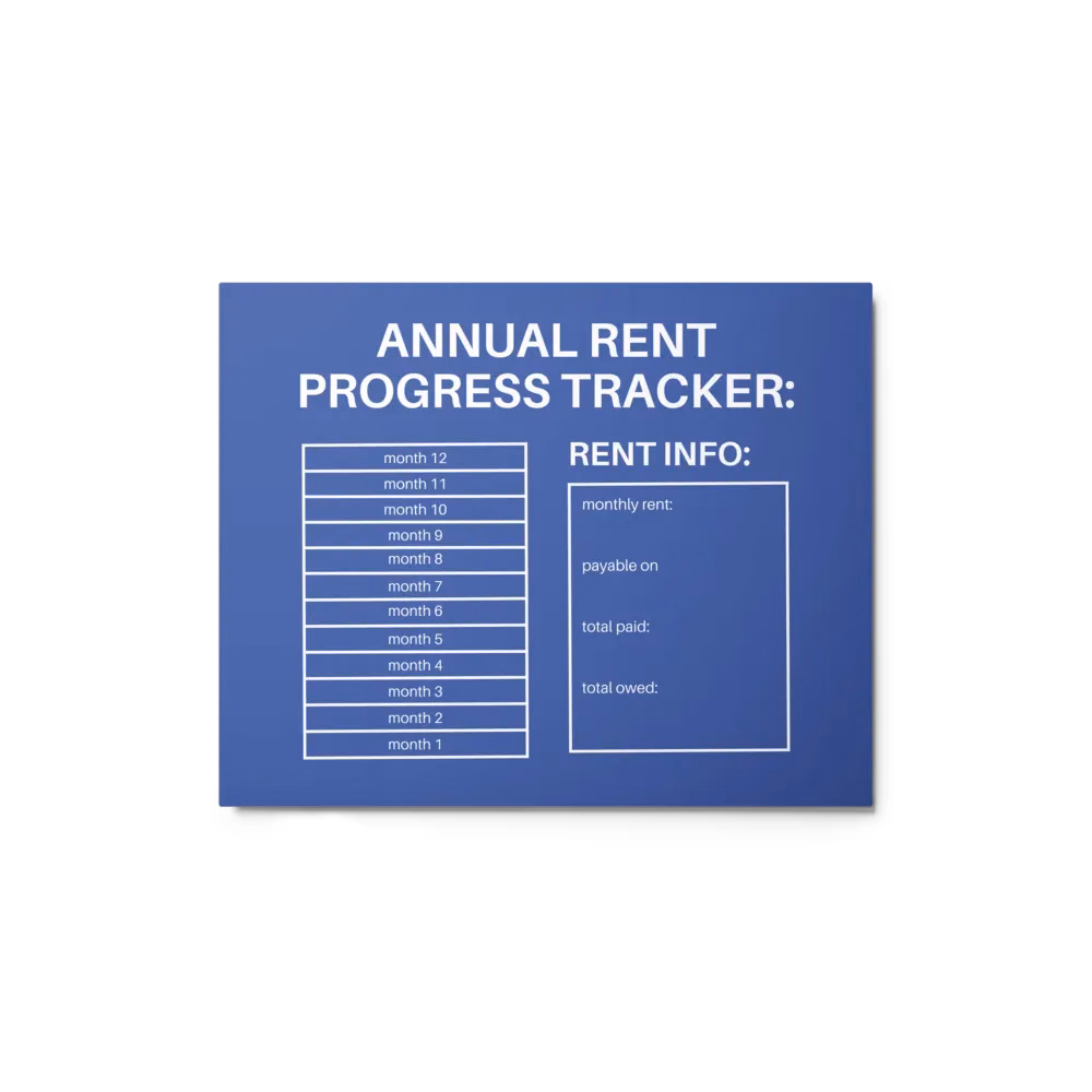 ANNUAL RENT TRACKER (white design 12) | SHOP vs. THE VOID