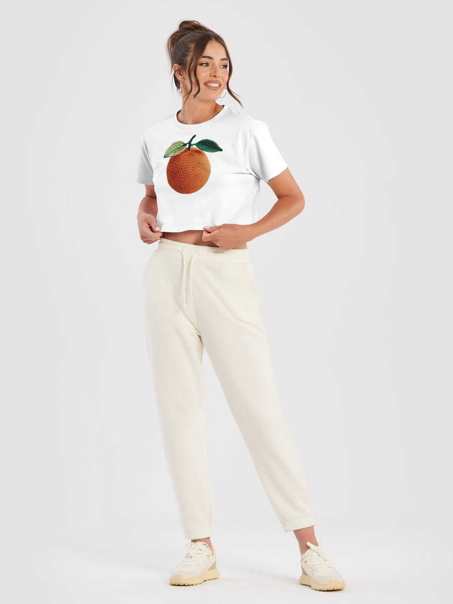 CozyAvocado Women's Premium Orange Crop Top #8 product image (5)