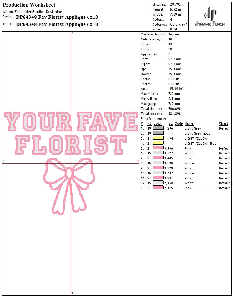 FAV FLORIST APPLIQUE product image (3)