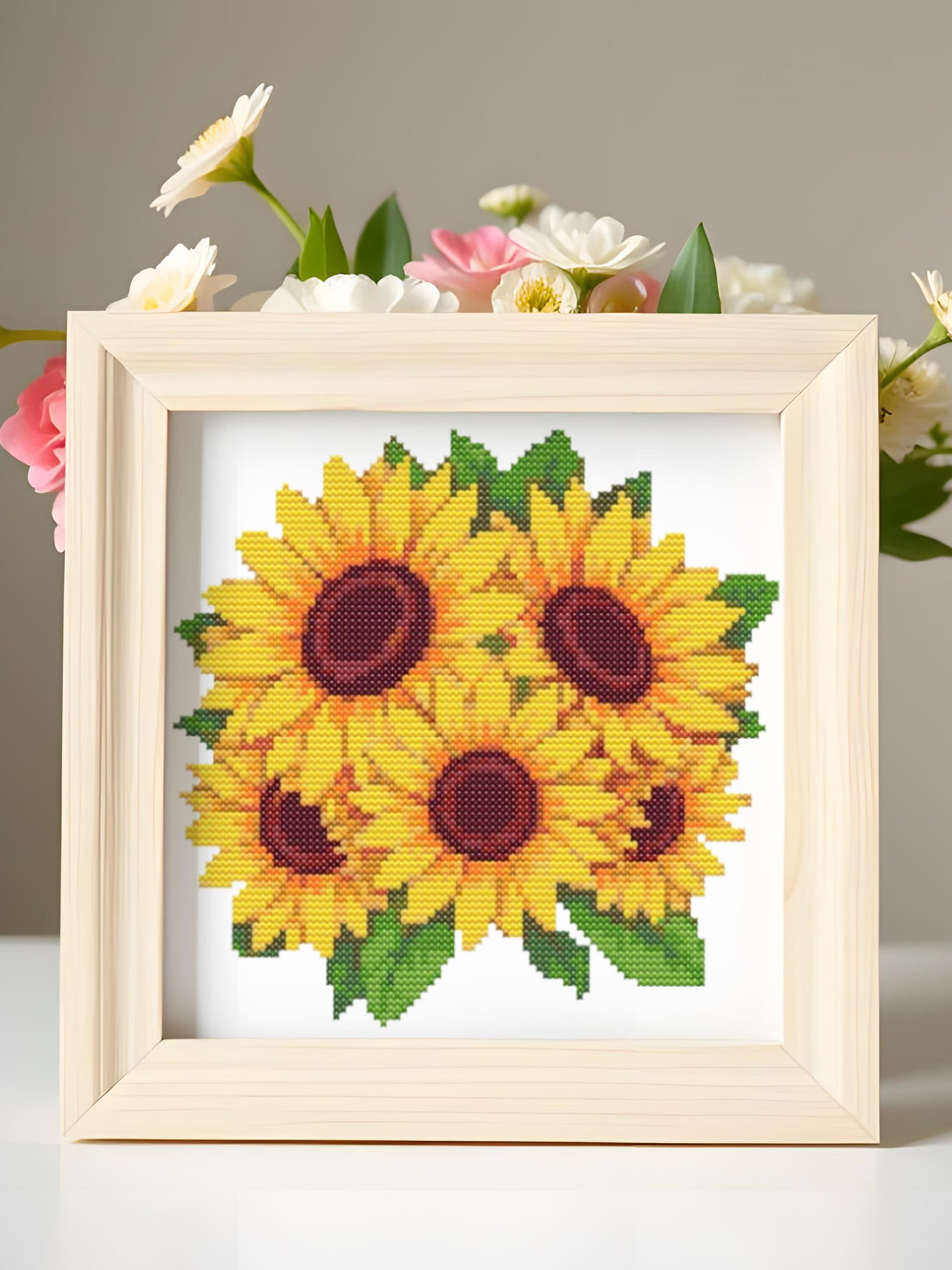 Sunflower Bouquet Cross Stitch Pattern product image (6)