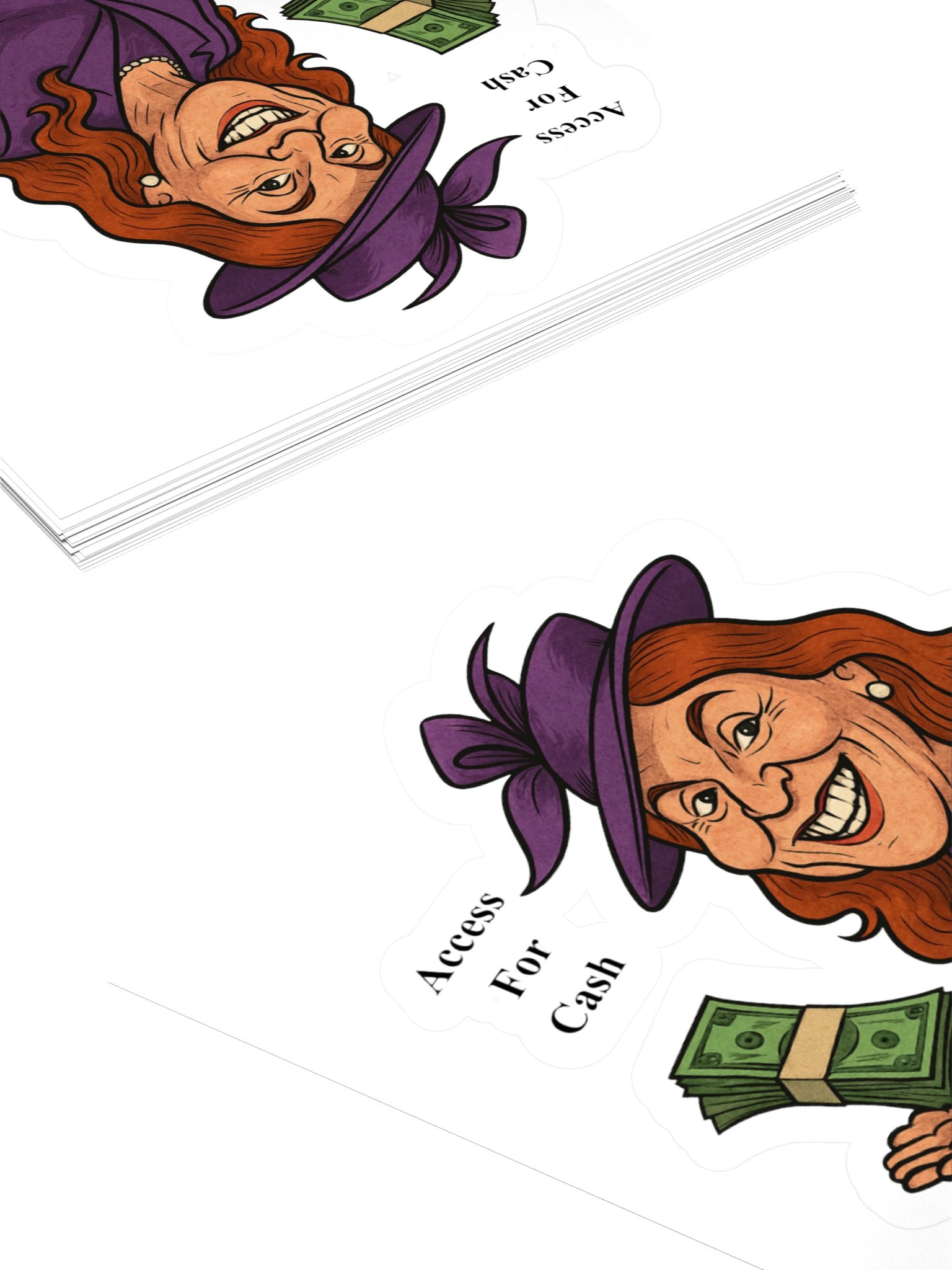 Royal Parody – “Access for Cash” Collectible Kiss-Cut Sticker (3″) | As Never Collection product image (4)