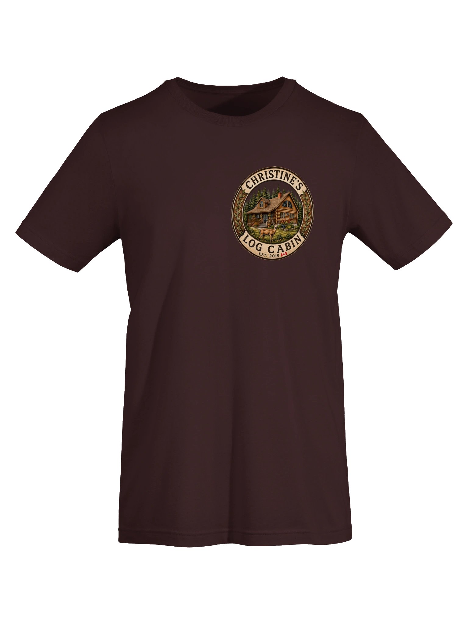 Christine's Log Cabin Premium Cotton T-Shirt | Rustic Logo Tee product image (85)