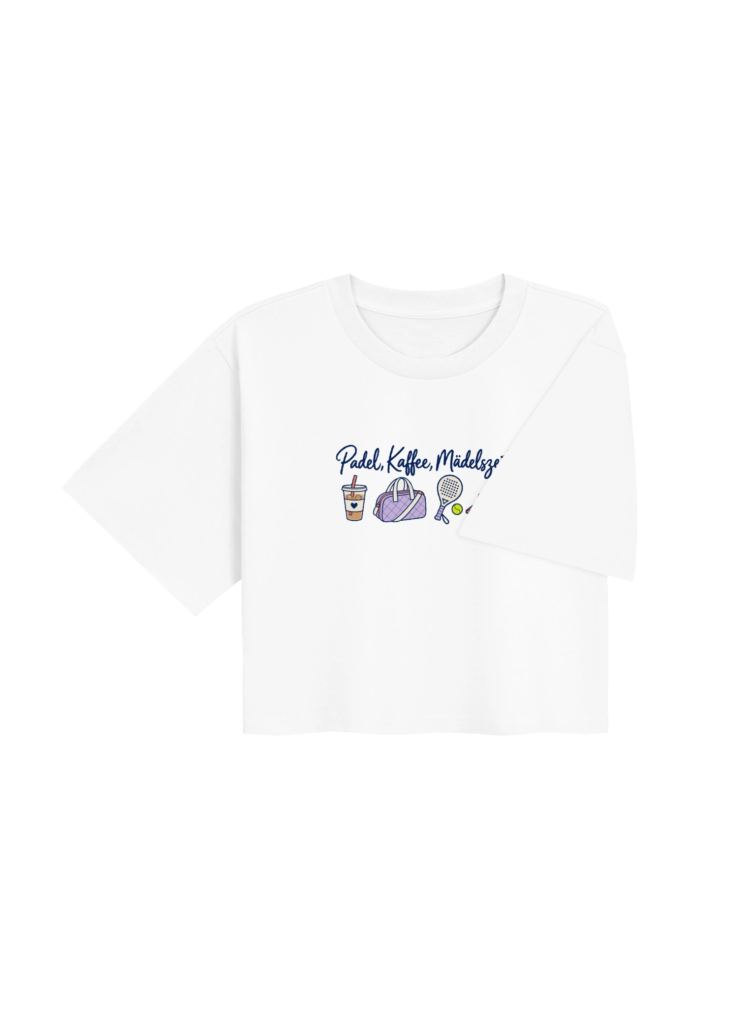 Padel, Kaffee, Mädelszeit – Damen Crop T-Shirt product image (4)