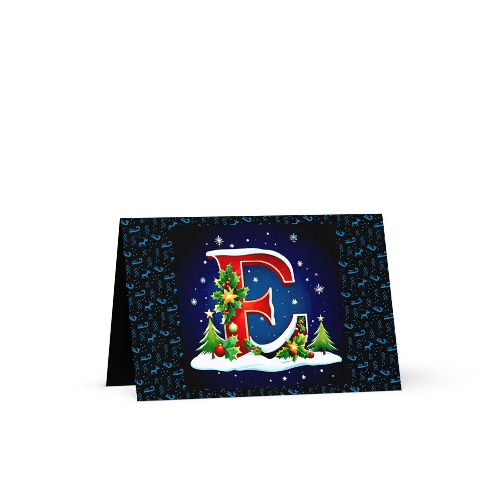 Christmas Monogram Letter E(2) Card product image (1)