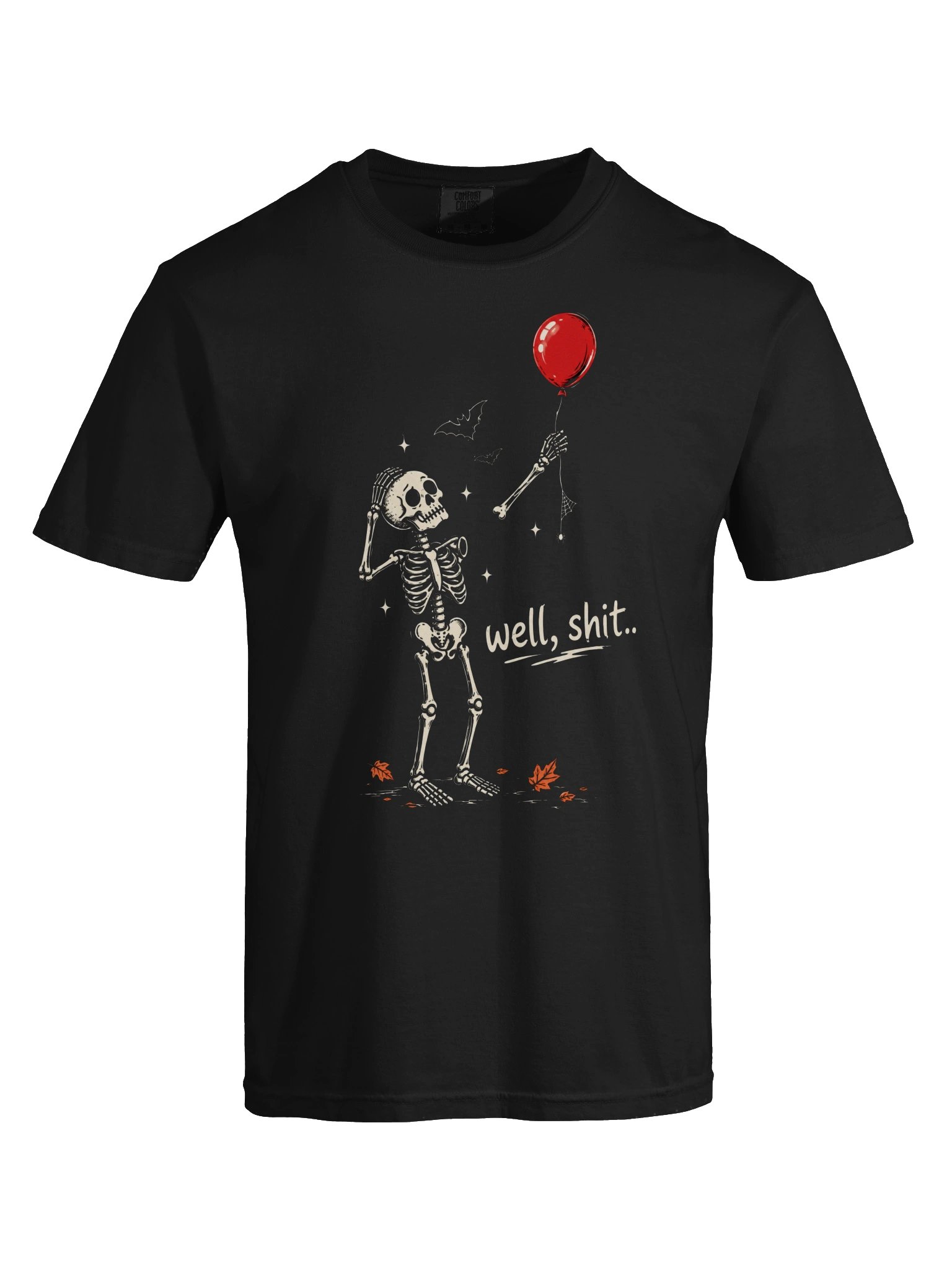 Skeleton Balloon Halloween Shirt — Funny "Well, Sh!t" Graphic Tee product image (48)