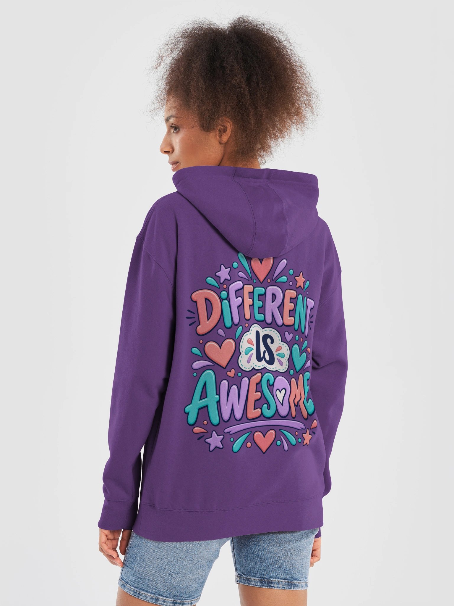 Inspirational Hoodie - Different is Awesome product image (4)