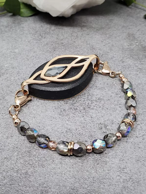 Celebration Bracelet | Czech Glass | Handmade Accessory for Bellabeat Leaf Urban & Ivy product image (1)