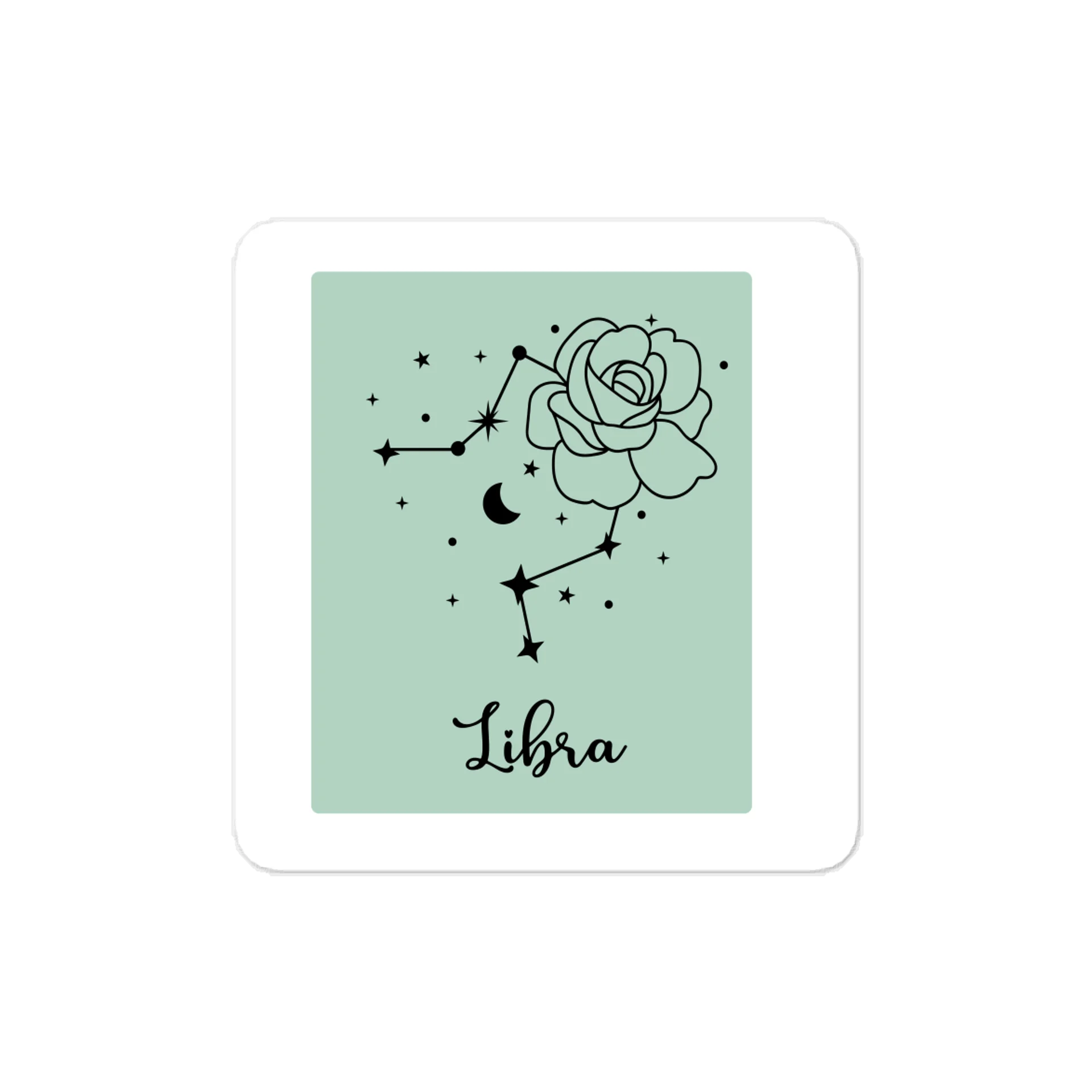 Libra Celestial Rose Vinyl Decal product image (1)