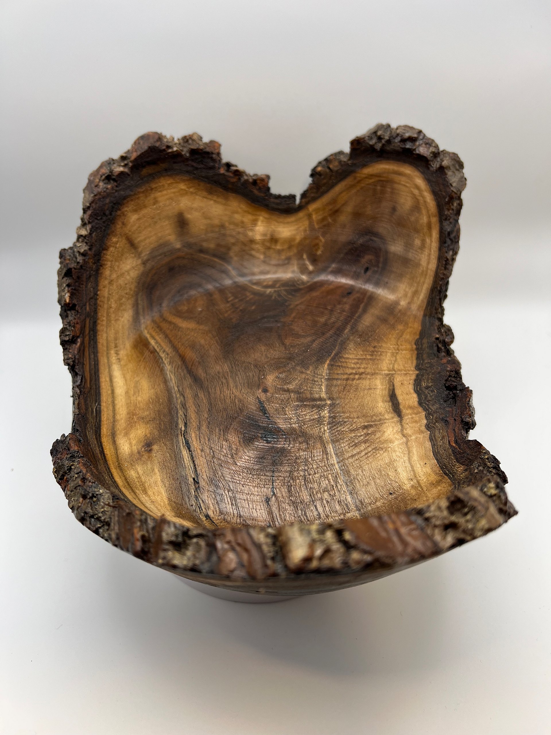 Sculptural Live-Edge Black Walnut "Tri-Corn" Vessel product image (8)