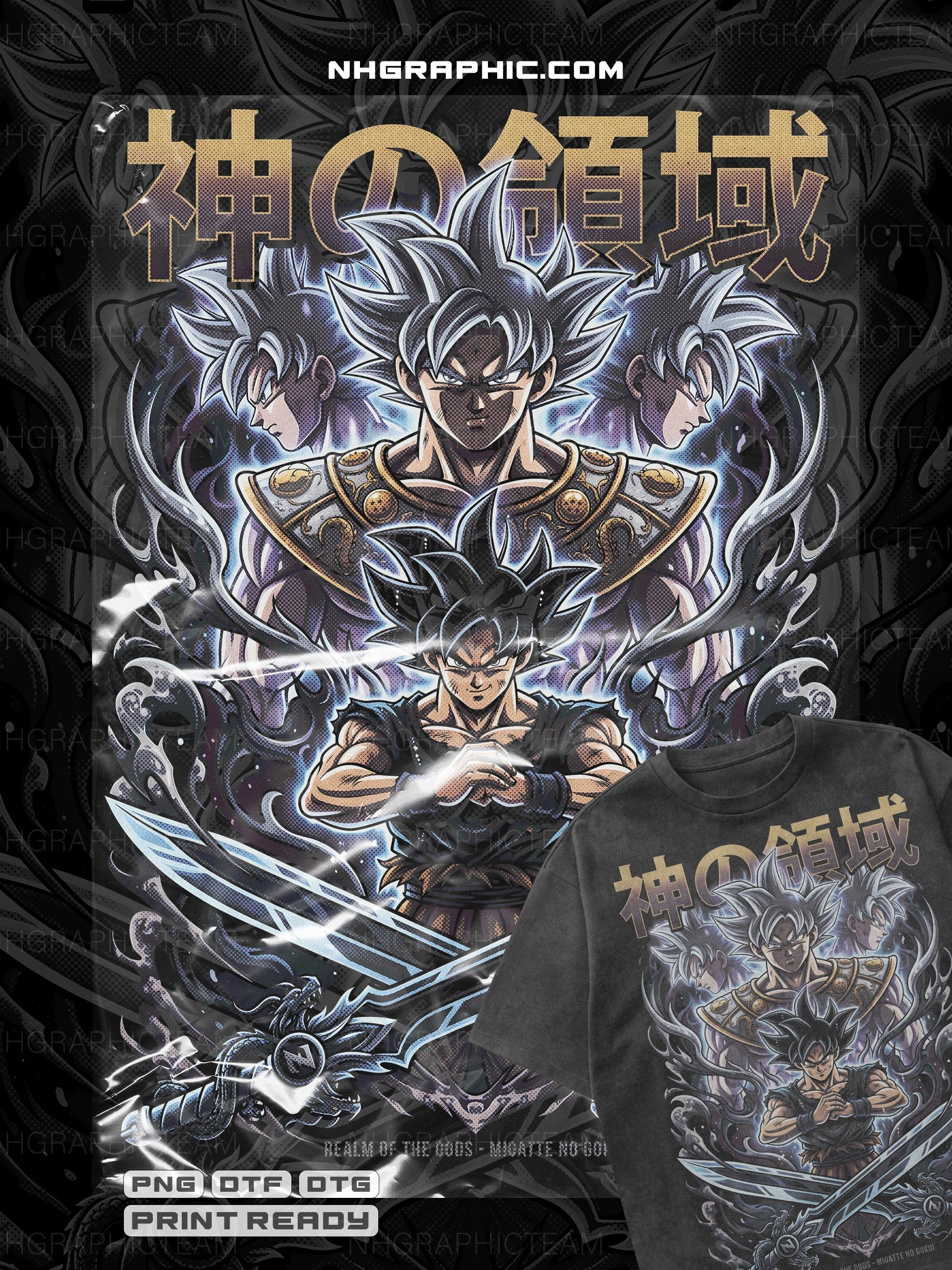 11 Exclusive Dragon Ball Super Halftone tshirt PNGs product image (11)