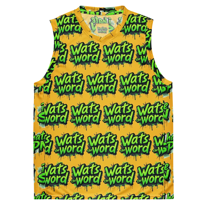 whats the word Unisex Basketball Jersey product image (2)