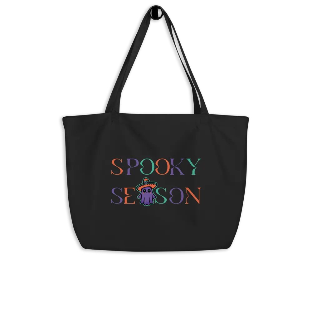 Spooky Season Sombrero Ghost Colorful Organic Cotton Tote product image (3)