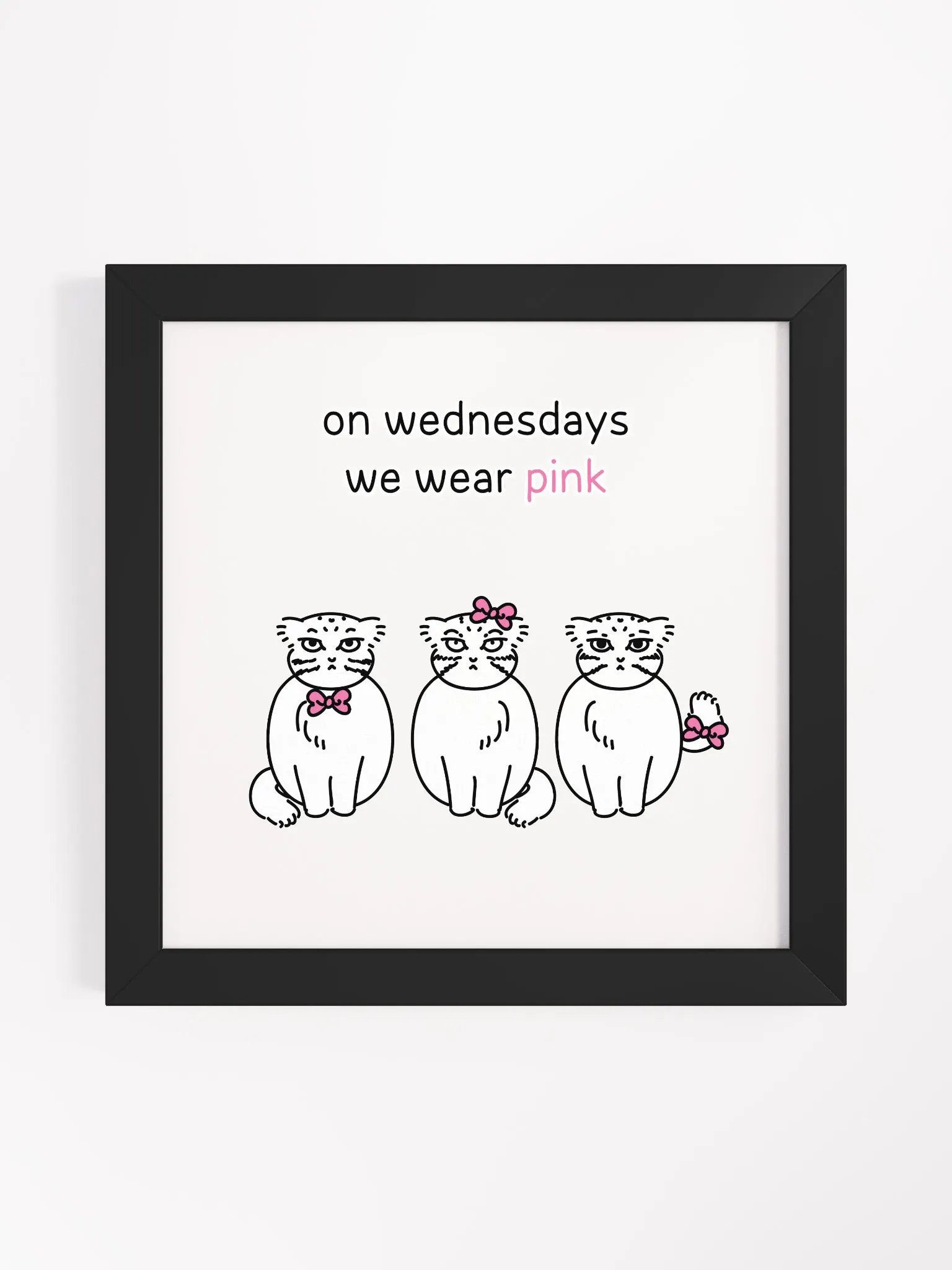 Pink Wednesdays Manul - Framed Print product image (2)