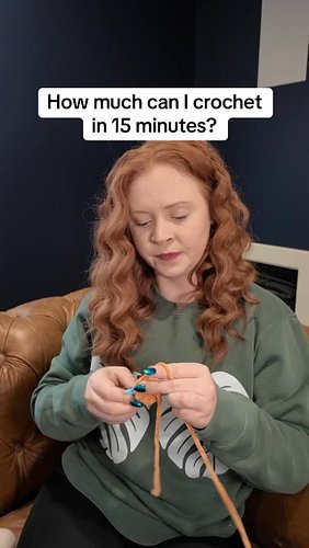 How much can I crochet in 15 minutes? #crochet #plushie #yarn #amigurumi #crocheting