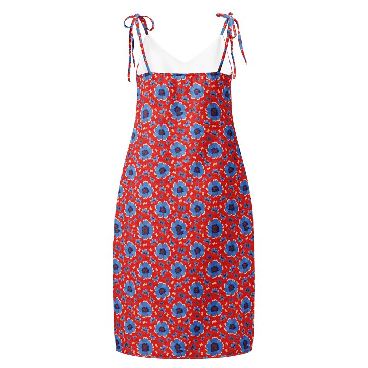 Red & Sky Blue Floral Slip Dress product image (2)