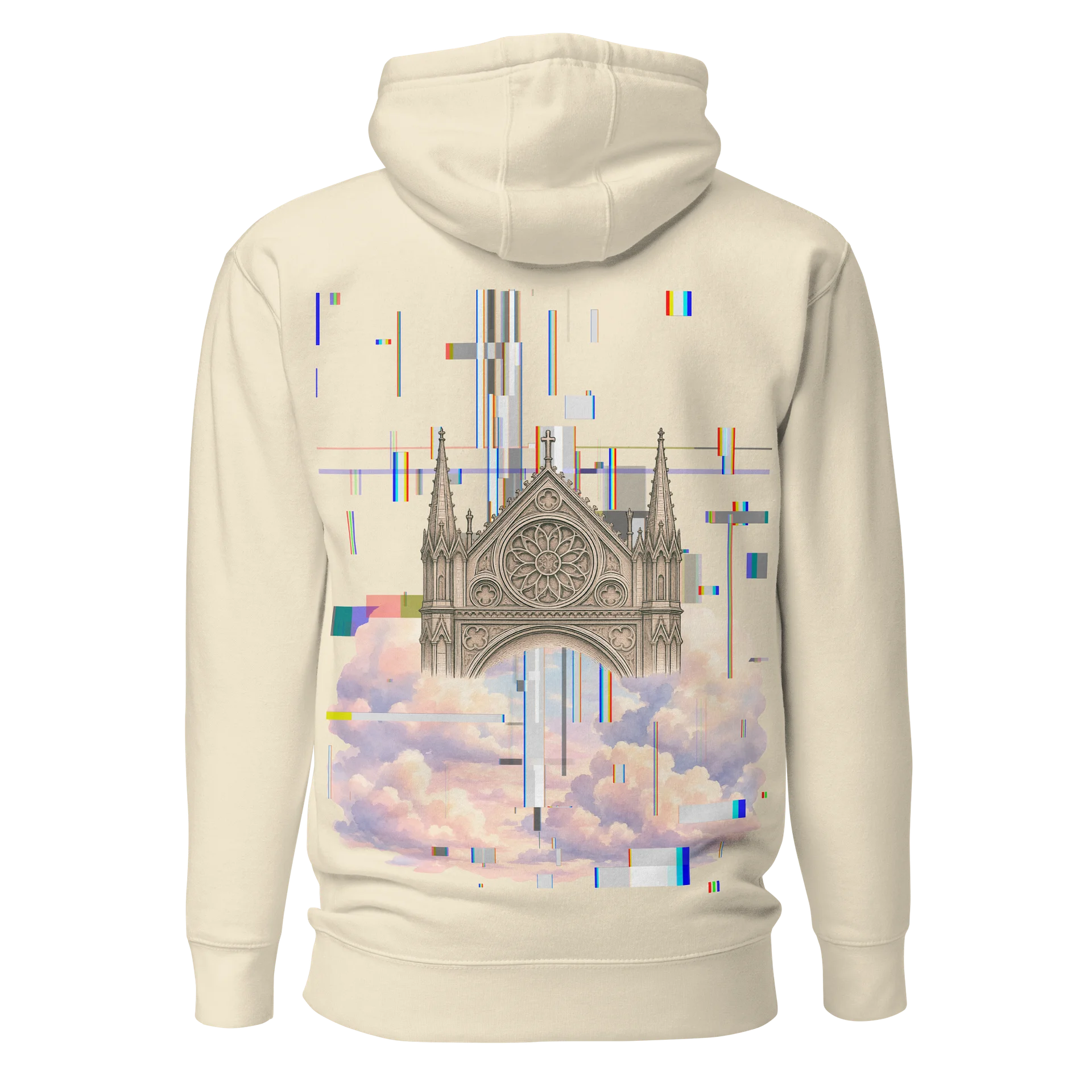 Sacred architecture, corrupted transfer Premium Hoodie product image (1)