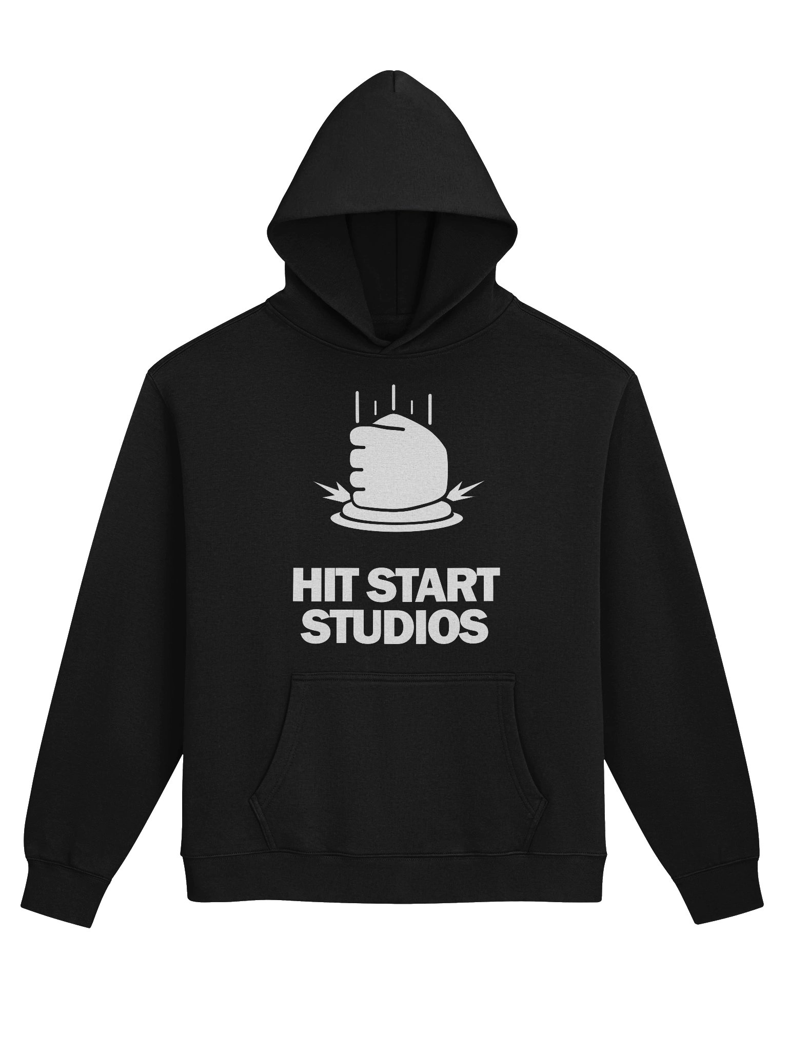 Hit Start Oversized Hoodie White Logo product image (1)