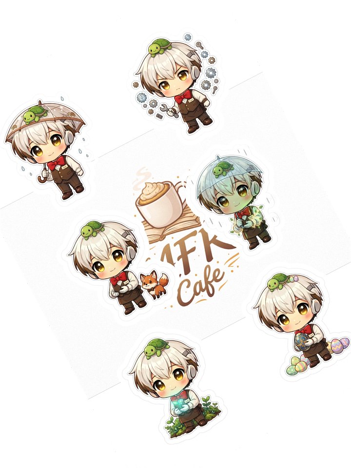 AFK Cafe | Carl the Concierge Sticker Sheet 🐢☕ product image (1)