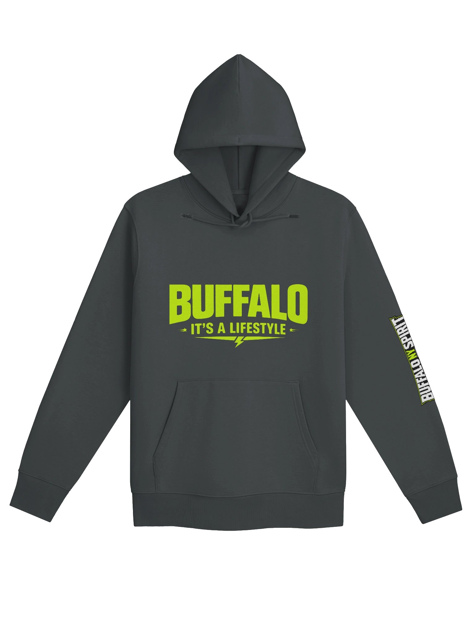 "Buffalo... It's A Lifestyle" Neon on Grey Hoodie product image (1)
