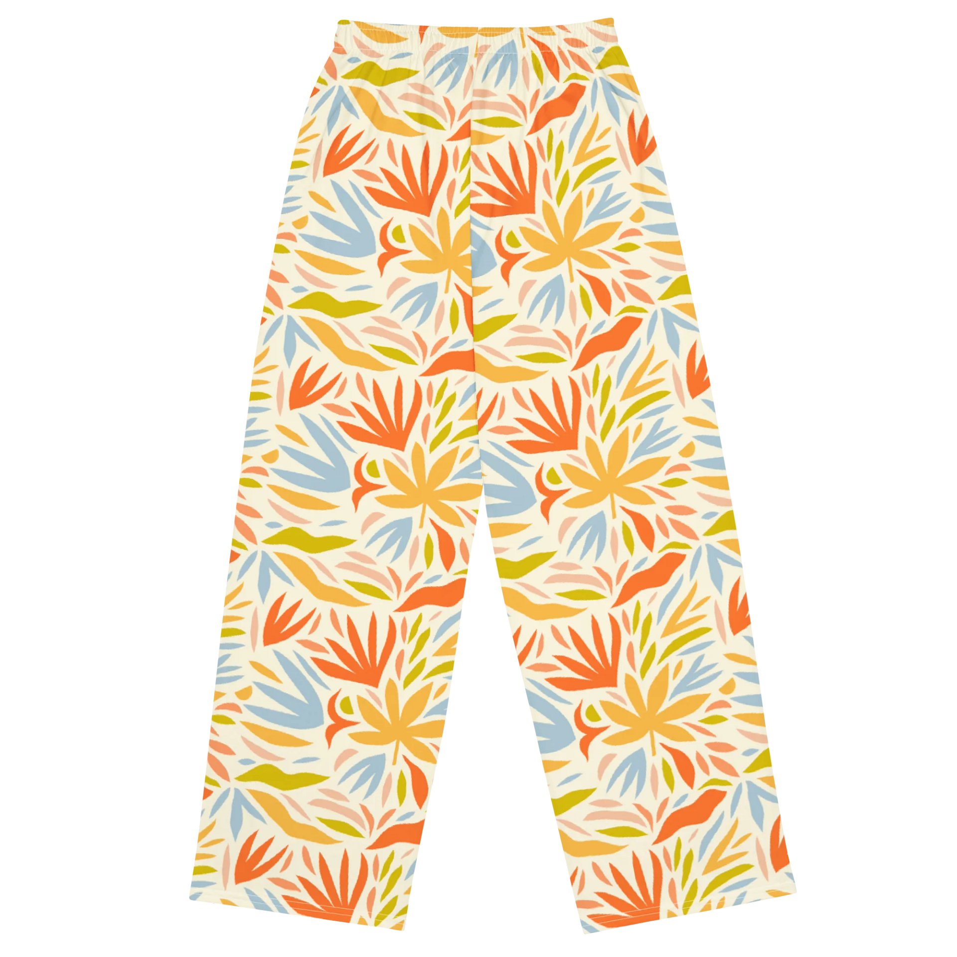Stylish Wide-Leg Pants with Modern Jungle Print Design product image (2)