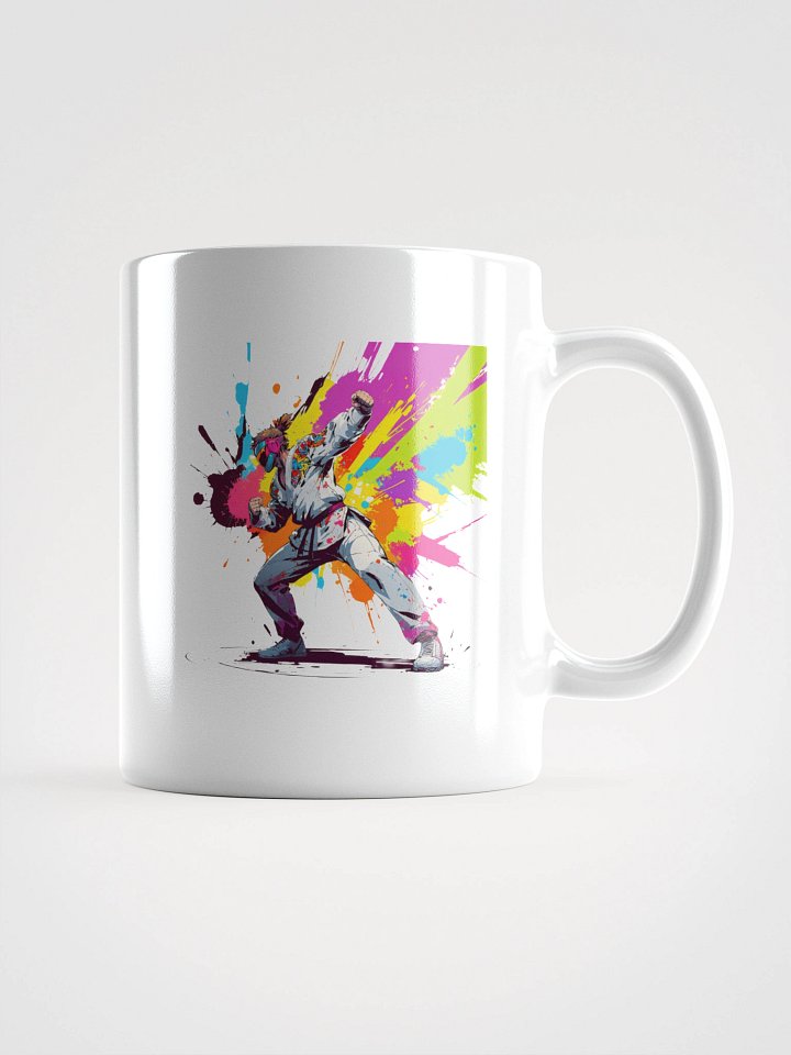 White Glossy Mug ( D_0144_Color Kick Taekwondo Boy of the Streets ) product image (1)