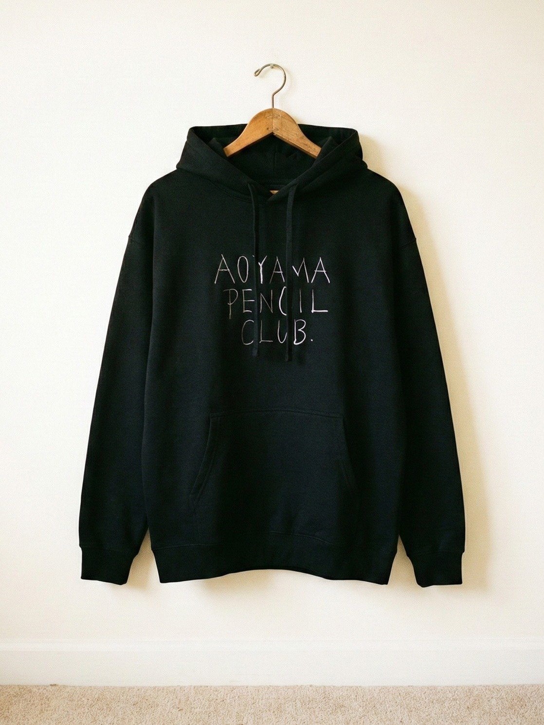 Unisex Relaxed Organic Hoodie, Signature White Calligraphy product image (2)