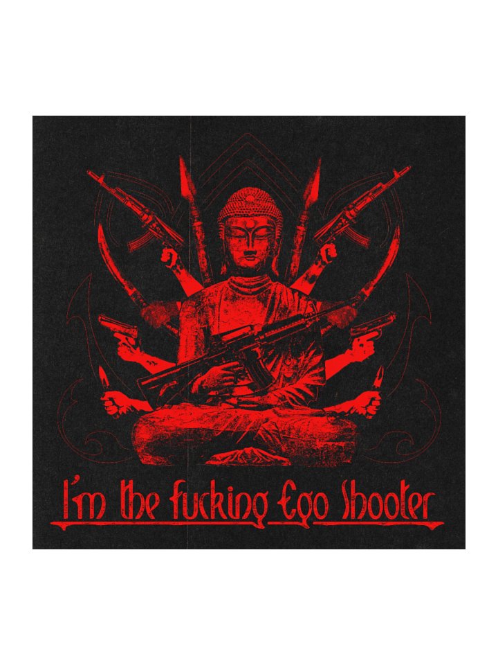 "BAD BUDDHA" STICKER RED product image (2)