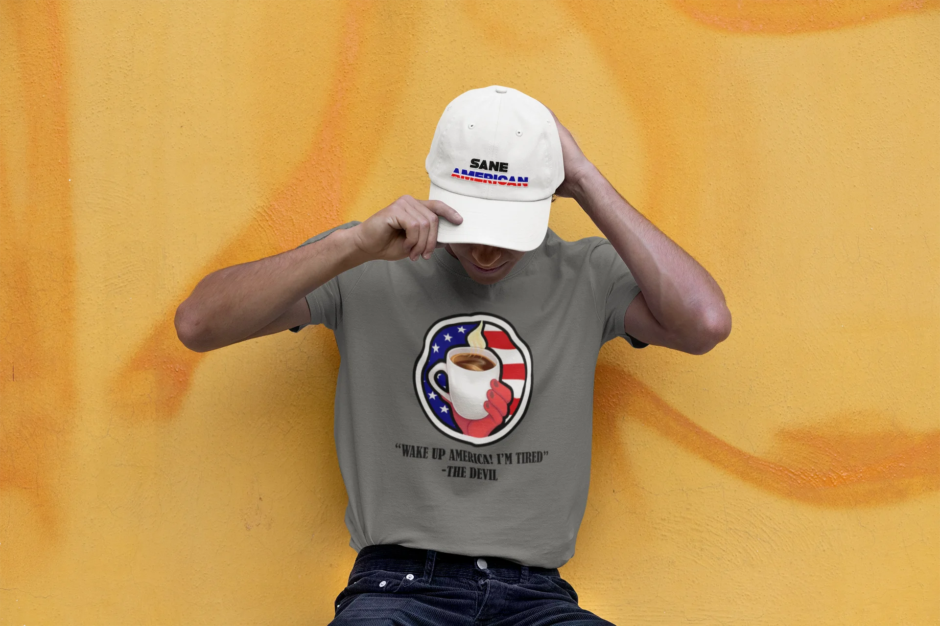 Sane American Hat - Funny Progressive Baseball Cap product image (1)